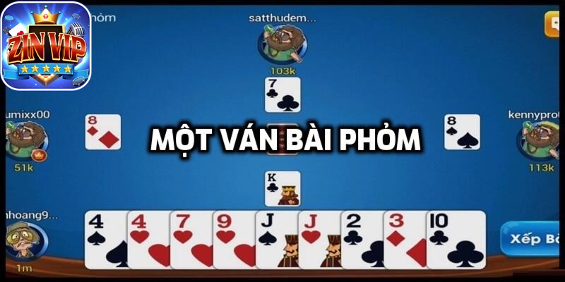 Một ván chơi Phỏm online