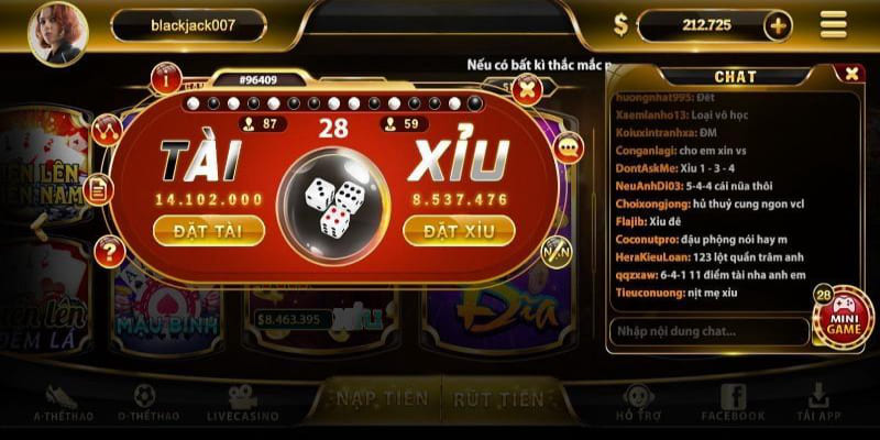 Vào chơi game tài xỉu đổi tiền thật Zinvip cực đơn giản